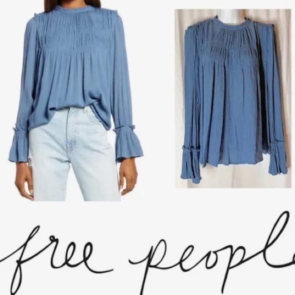 Free People Kelsey Woven Top 50% OFF